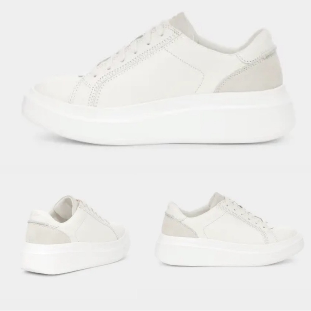 Women's White UGG Scape lace Platform Sneakers